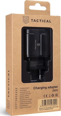 Tactical Charger Without Cable with 3 USB-A Ports 30W Quick Charge 3.0 Black (13-222)