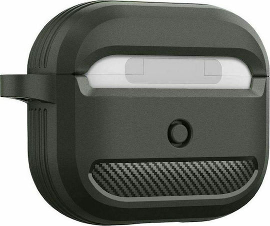 Spigen Rugged Armor Silicone Case with Keychain Military Green for Apple AirPods 3
