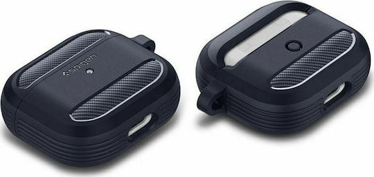 Spigen Rugged Armor Silicone Case with Keychain Charcoal Grey for Apple AirPods 3