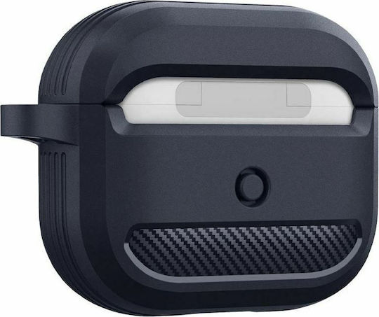 Spigen Rugged Armor Silicone Case with Keychain Charcoal Grey for Apple AirPods 3