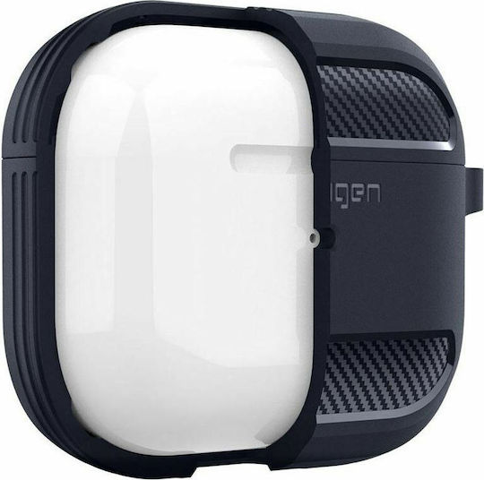 Spigen Rugged Armor Silicone Case with Keychain Charcoal Grey for Apple AirPods 3