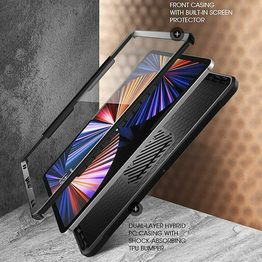 Supcase Unicorn Beetle Pro Back Cover Ανθεκτική Μαύρη (iPad Pro 2021 12.9")