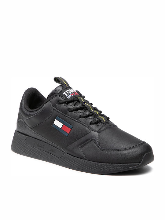 Tommy Hilfiger Flexi Ανδρικά Sneakers Μαύρα