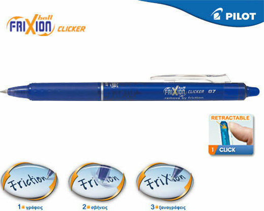 Pilot Frixion Ball Clicker Stift Gel 0.7mm Mehrfarbig mit Mehrfarbig Tinte 4Stück