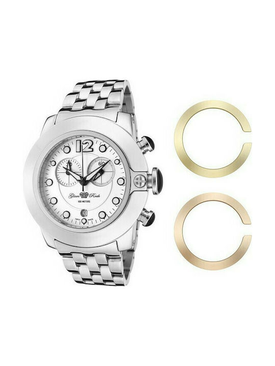 Glam Rock Watch Chronograph with Silver Metal Bracelet GR32154