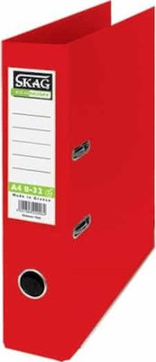 Skag Basic Arc Ring Binder 8/32 for A4 Paper with 2 Rings Red