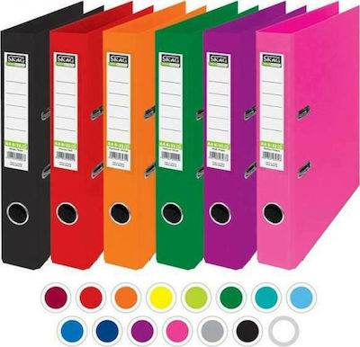 Skag Systems P.P Arc Ring Binder 4/32 for A4 Paper with 2 Rings Fuchsia