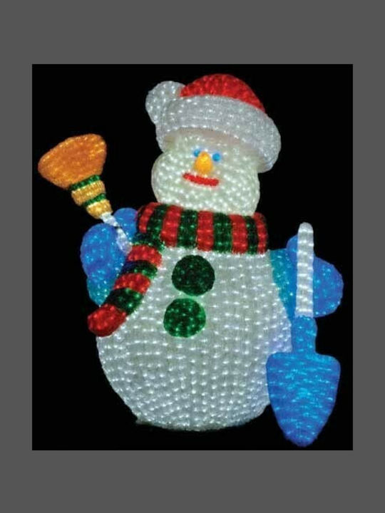 Lianos Illuminated Christmas Plastic Figure SNowman Length 200cm
