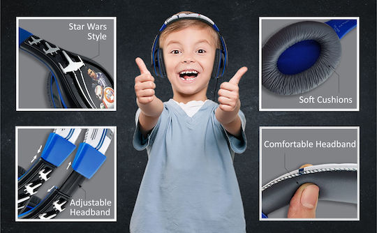 eKids Star Wars Episode VII Cu fir Pentru copii On Ear Căști Gray / Blue