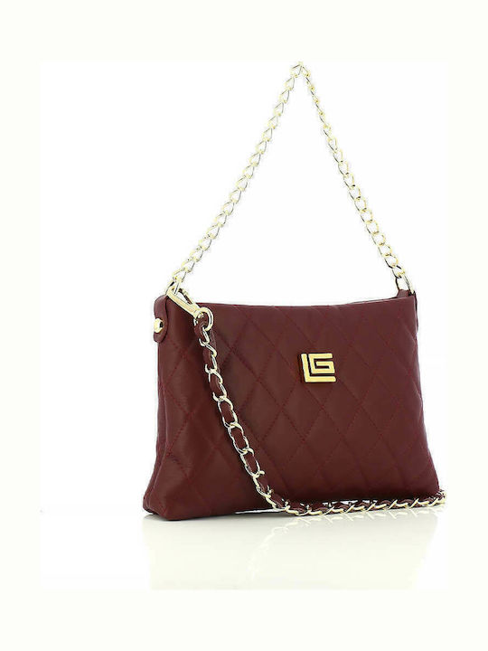 Leather Women's Handbag Crossbody Burgundy
