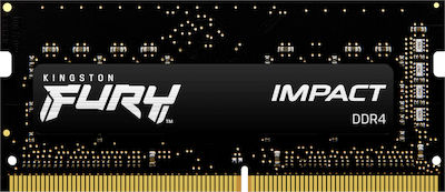 Kingston Fury Impact 16GB DDR4 RAM cu 2 module (2x8GB) și Viteză 2666 pentru Laptop