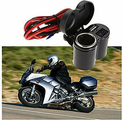 ELM8 Motorradladegerät mit Anschlüssen: 1xUSB & 1xZigarettenanzünder