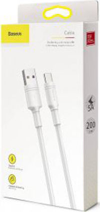 Baseus Tough Flaches USB Typ-C Kabel USB-A Männlich Weiß 1m CATZY-B02