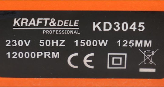 Kraft & Dele Τροχός 125mm Ρεύματος 1500W
