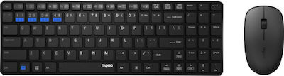 Rapoo 9300M Wireless Bluetooth Keyboard & Mouse Set Greek