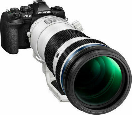 Olympus Format mediu Obiectiv Foto M.Zuiko ED 150-400mm F4.5 TC1.25x IS PRO Super teleobiectiv pentru Montura Micro Patru Treimi (MFT) White
