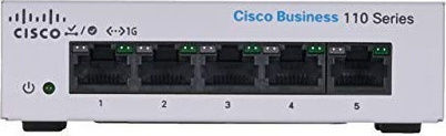 Cisco CBS110-5T-D Unmanaged L2 Switch with 5 Gigabit (1Gbps) Ethernet Ports