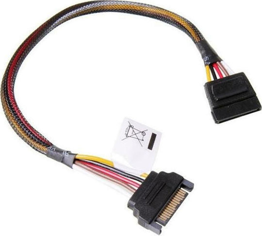 Akasa 15-Pin Sata - 15-Pin Sata Cable 0.3m Multicolour (AK-CBPW04-30)