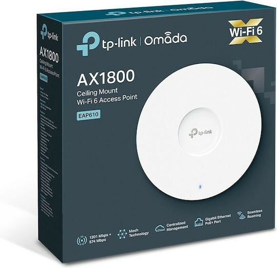 TP-LINK EAP610 v1 WiFi Mesh Network Access Point Wi‑Fi 6 Dual Band (2.4 & 5GHz)