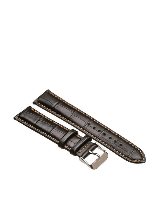 Tzevelion ART521 Lederriemen Schwarz 22mm