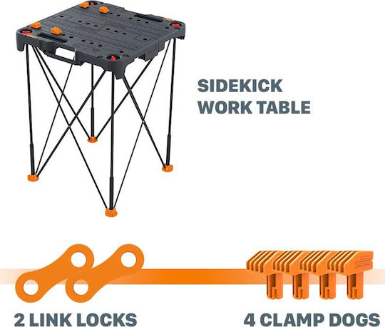 Worx Πάγκος Εργασίας Αντοχής 135kg 61x61x81.28cm WX066