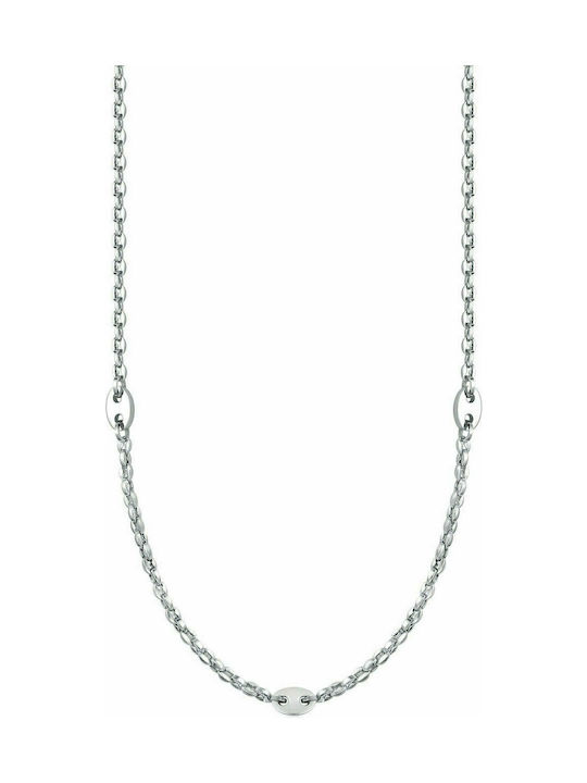 Luca Barra Chain Neck made of Steel Thin Thickness 5mm