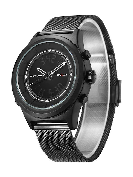 Weide Часовник Батерия с Черно Метална Гривна WD10753