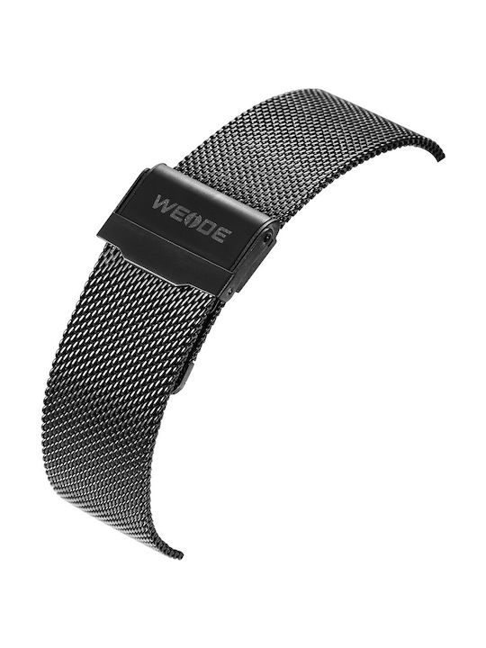 Weide Herrenuhr 44mm Batterie mit Schwarz Metallarmband