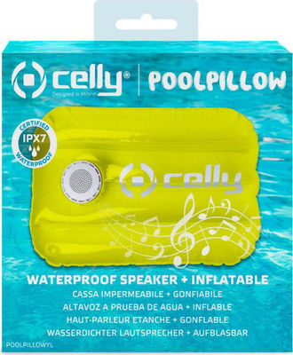 Celly Pool Waterproof Bluetooth Speaker 3W with Battery Life up to 4 hours Yellow