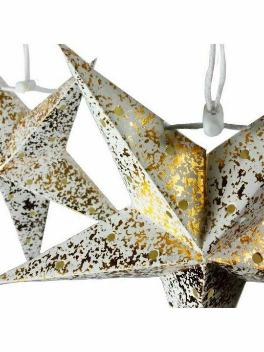 Synchronia Fabric Christmas Decorative Hanging Star 4x22.5cm 8pcs Gold