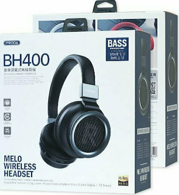 Proda Melo BH400 Ασύρματα/Ενσύρματα Over Ear Ακουστικά με 12 ώρες Λειτουργίας Μαύρα