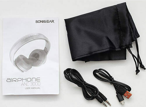 Sonic Gear ANC 3000 Bluetooth Wireless Over Ear Headphones with 15 hours of Operation Gray / White