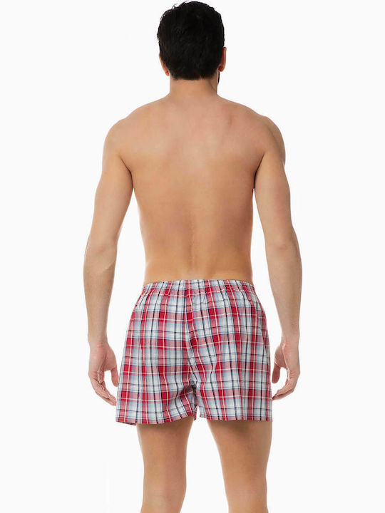 Ανδρικά Μποξεράκια Πετρόλ / Ραφ Καρό 2Pack