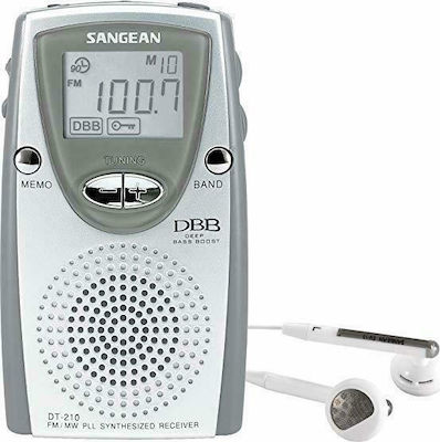 Sangean DT-210 Tragbares Radio Silber