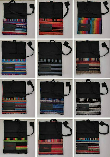 Tatu Moyo Fabric Tobacco Pouch Handmade with Wrap-Around Cord Multicolour