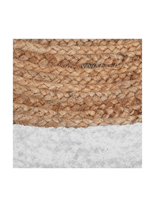 Atmosphera Rug Round Summer from Jute Beige White Reli