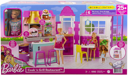 Barbie Εστιατόριο Σετ Κούκλας για 3+ Ετών