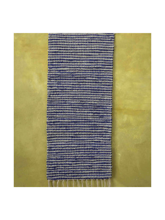 Nima Kobe Rug Rectangular with Fringes Blue