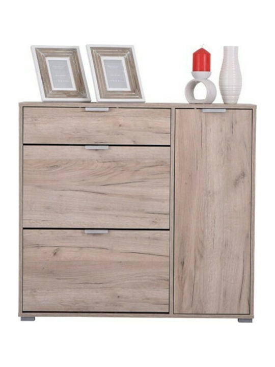Ξύλινη Παπουτσοθήκη Arco 2 με 4 Ράφια Grey Oak Μ102xΠ33xΥ94.5cm
