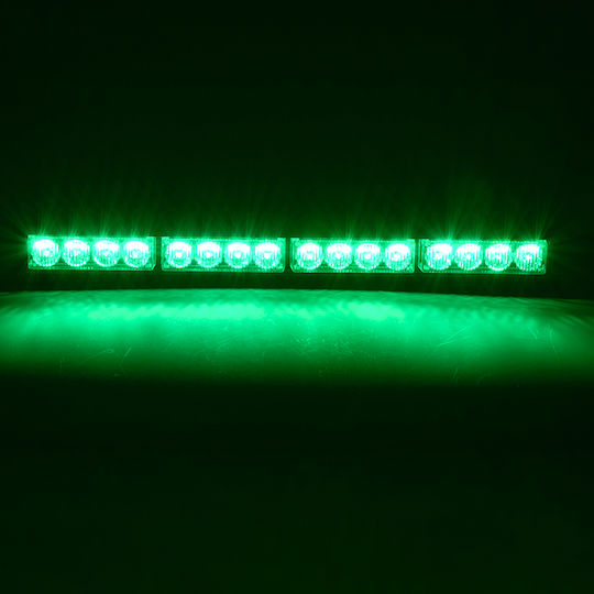 GloboStar Μπάρα Σήμανσης Αυτοκινήτου LED 10 - 30V Αδιάβροχη 45cm με Πράσινο Φωτισμό
