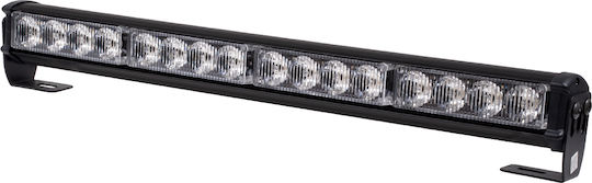GloboStar Pro Series Μπάρα Σήμανσης Αστυνομίας για Αυτοκίνητα & Φορτηγά 16 Προγραμμάτων Φωτισμού LED 10-30V - Μπλε