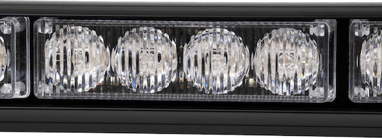 GloboStar Pro Series Μπάρα Σήμανσης Αστυνομίας για Αυτοκίνητα & Φορτηγά 16 Προγραμμάτων Φωτισμού LED 10-30V - Μπλε