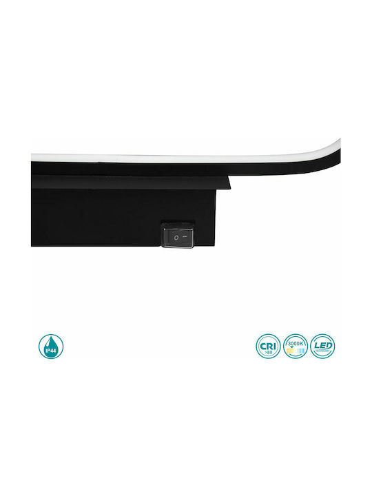 Trio Lighting Gianni Classic Lamp Bathroom with Integrated LED and Warm White Light Black 60x15x8cm