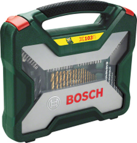 Bosch X-Line Σετ 103 Τρυπάνια Τιτανίου για Μέταλλο και Ξύλο