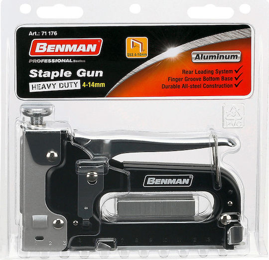 Benman Hand Staple Gun for Staples 71176