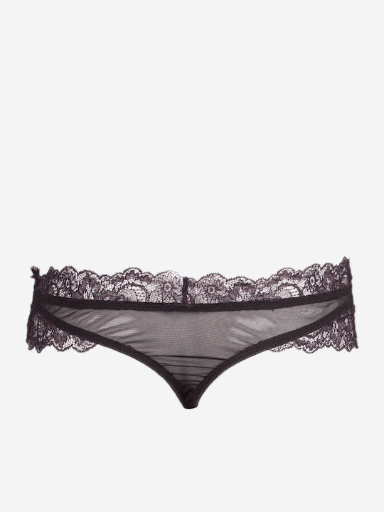Norddiva Lingerie Spitzen Unterwäsche-Set für Damen BH mit Zeichenfolge Schwarz