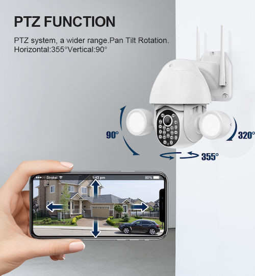 Sectec ST-967-5M-TY IP Камера за наблюдение Wi-Fi Full HD+ 5MP Водоустойчива с Двупосочна Комуникация и Обектив 3.6мм