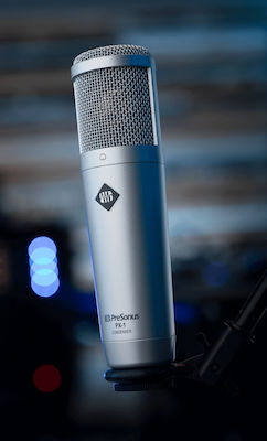 Presonus Condenser XLR Microphone PX-1 Shock Mounted/Clip On for Voice In Silver Colour