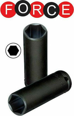 Force Socket Pneumatic Hex Long with Square Drive 1/2" Diameter 36mm