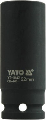 Yato Socket Pneumatic Hex Long with Square Drive 1/2" Diameter 22mm